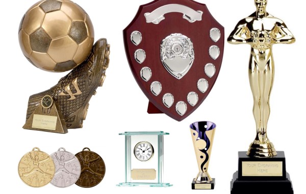 Selection of trophies, awards and medals